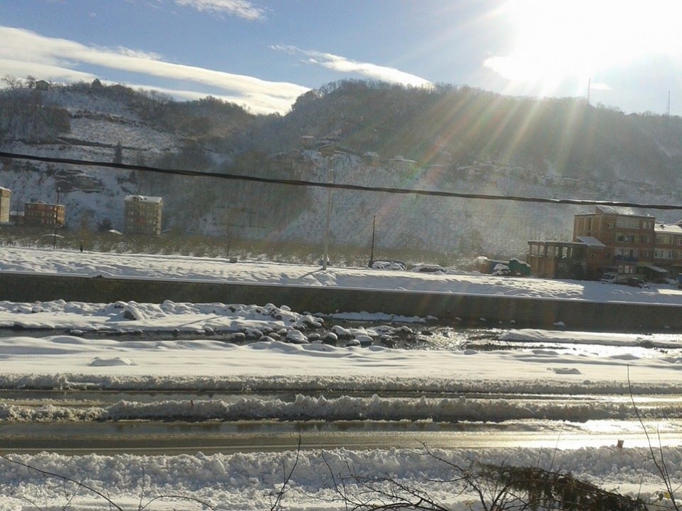 Araklı'da kar manzaraları