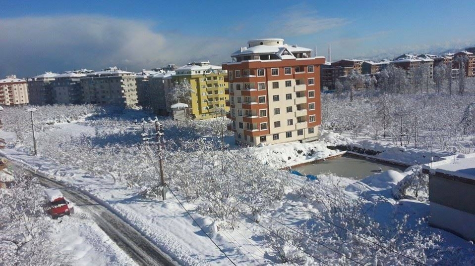 Araklı'da kar manzaraları