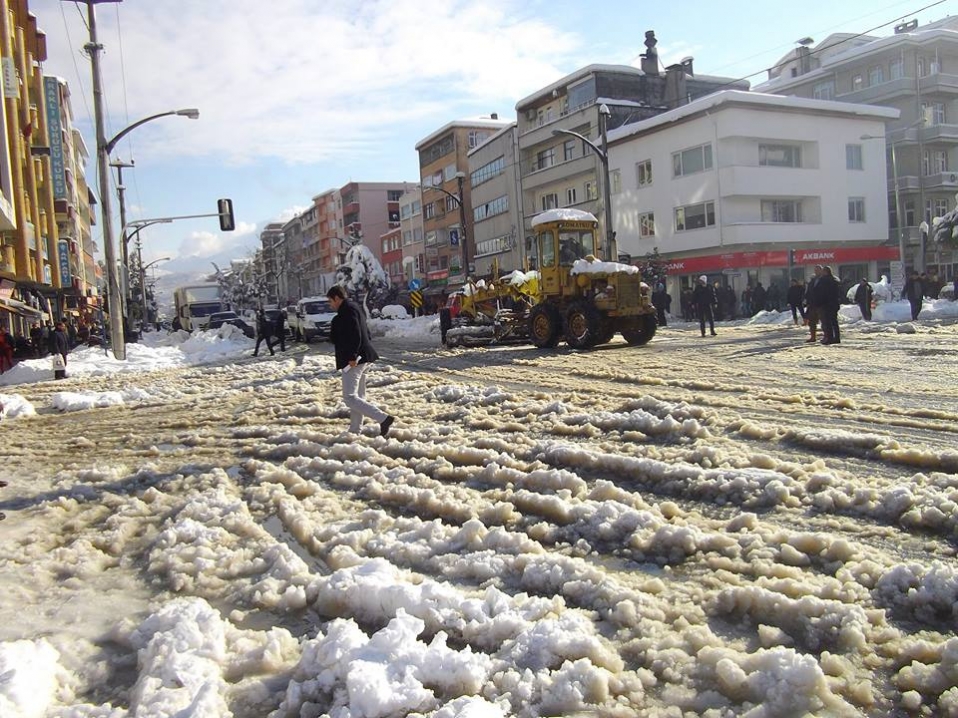 Araklı'da kar manzaraları