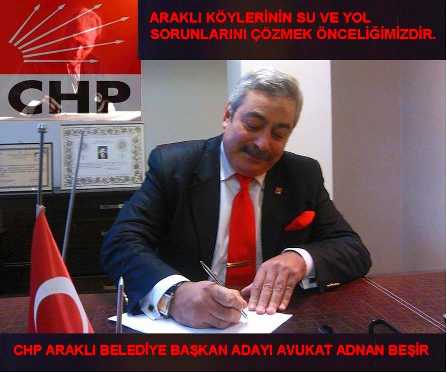 CHP Araklı Belediye Başkan Adayı Adnan Beşir Halka Tanıttı