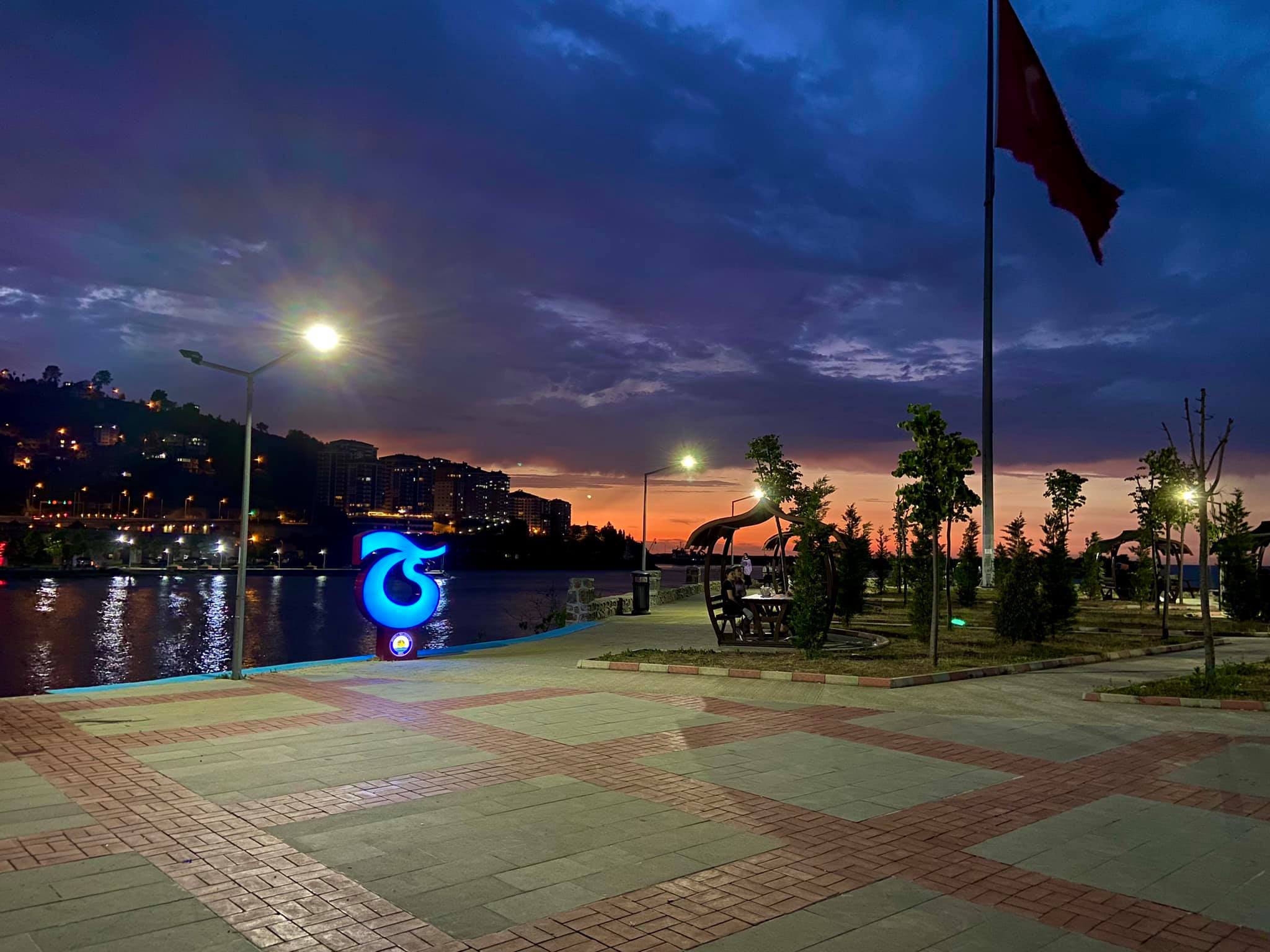 Araklı'da Gece'nin Görüntüsü