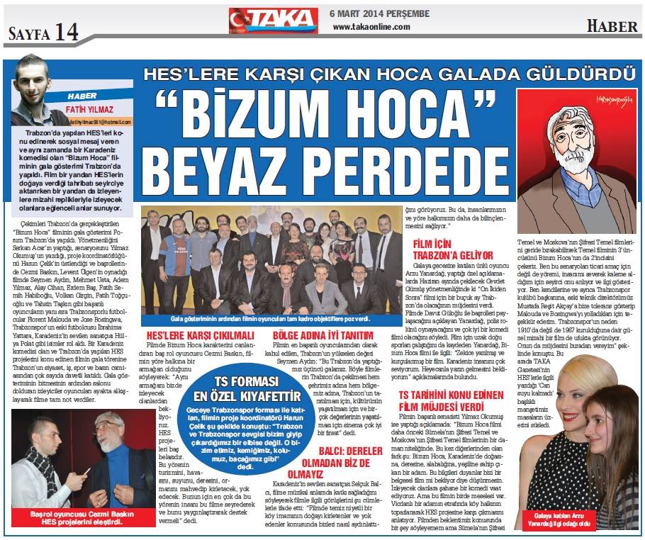 “Bizim Hoca” Beyaz Perdede