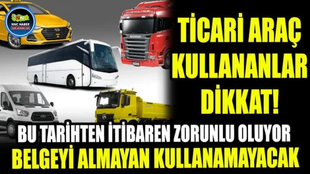 Ticari Araç kullananlar bu habere dikkat