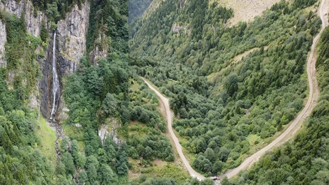 Araklı Asma Su Şelalesinin Yol Çilesi Gündem Oldu