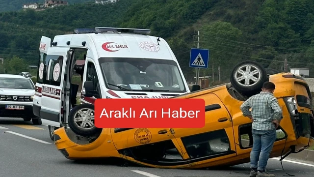 Araklı Karadere Yolunda Trafik Kazası Yaralılar Var