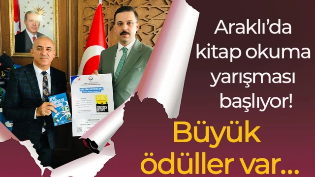 Araklı’da kitap okuma yarışması başlıyor! Büyük ödüller var…