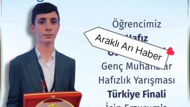 Araklılı Öğrenci Hafızlık Yarışmasında Türkiye Birincisi Oldu