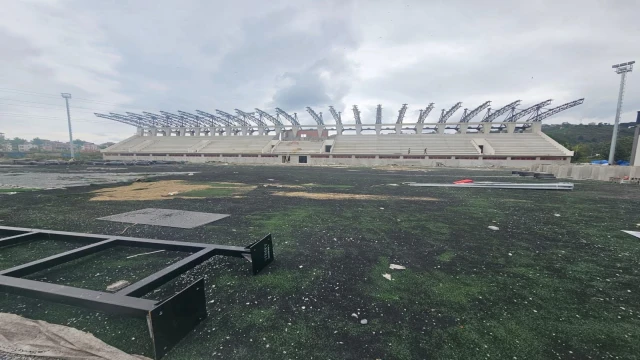 Araklı Stadyumu’nda dikkat çeken gelişme