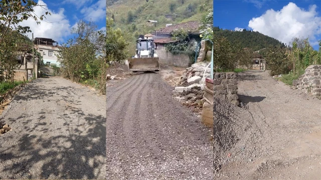 Araklı'da Diyaliz Hastasının Evine Yol Yapıldı