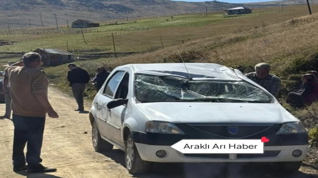 Araklı'da Yayla Yolunda Trafik Kazası