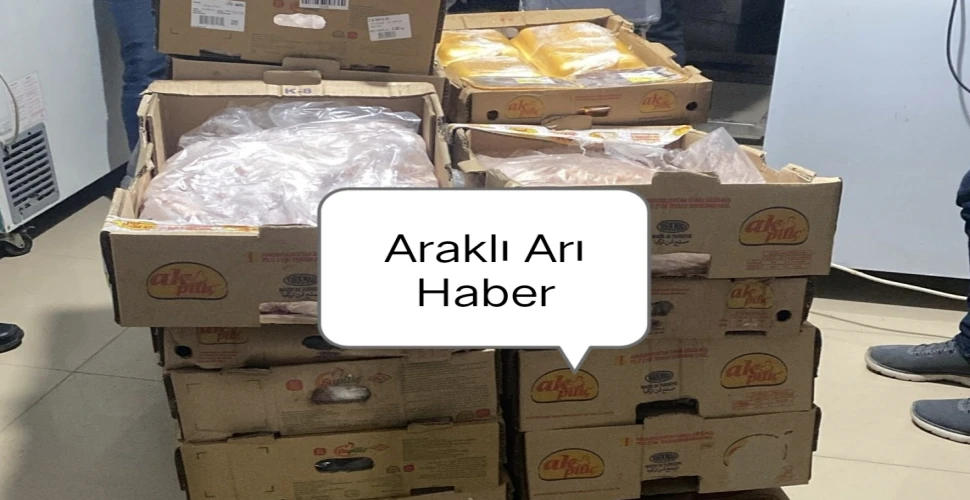Araklı’da Tavuk Eti Deposuna Şok Baskın