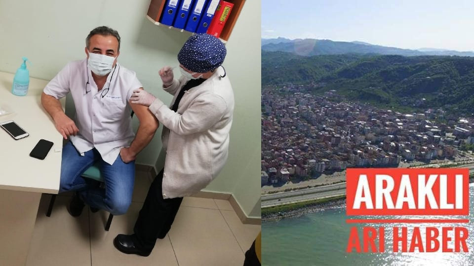 Araklı'da Covid 19 Aşısı İlk Ona Yapıldı