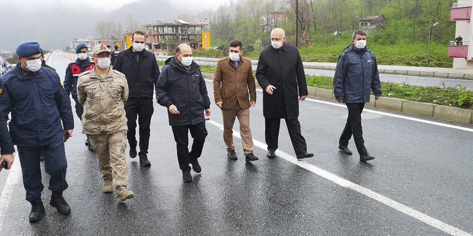 Araklı Karadere Yolunda Kuruldu Vali Çalışmaları yerinde Denetledi