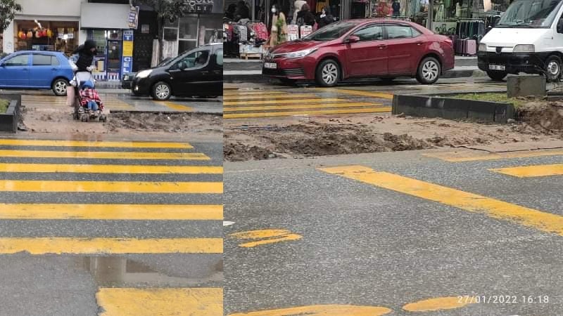 Araklı'da Yaya Geçidi Rezilliği