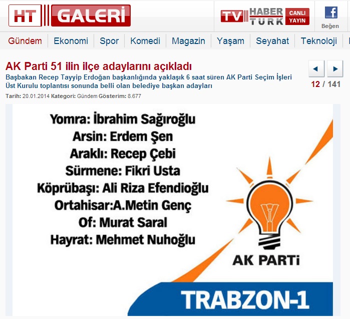 Haber Türk’e Göre Recep Çebi Aday!