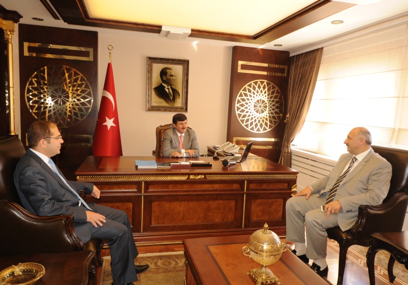 Başkan ve Kaymakam&#8217;dan Vali Öz&#8217;e Hoşgeldin Ziyareti