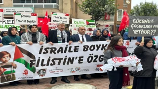 Araklı'da İsrail'e Boykot, Filistin'e Özgürlük" Sloganıyla Yürüyüş Düzenledi