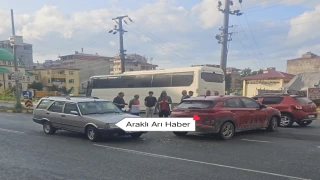 Araklı'da Trafik Kazası Korkuttu