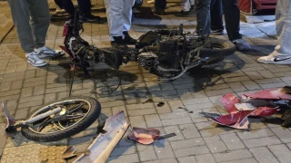 Araklı'da Trafik Kazası Motor Paramparça Oldu