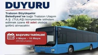 Trabzon'da 45 Otobüs Şoförü İstihdam Edecek.